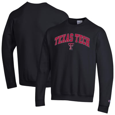  Texas Tech Red Raiders Champion Arch Over Logo Pullover Sweatshirt - Black